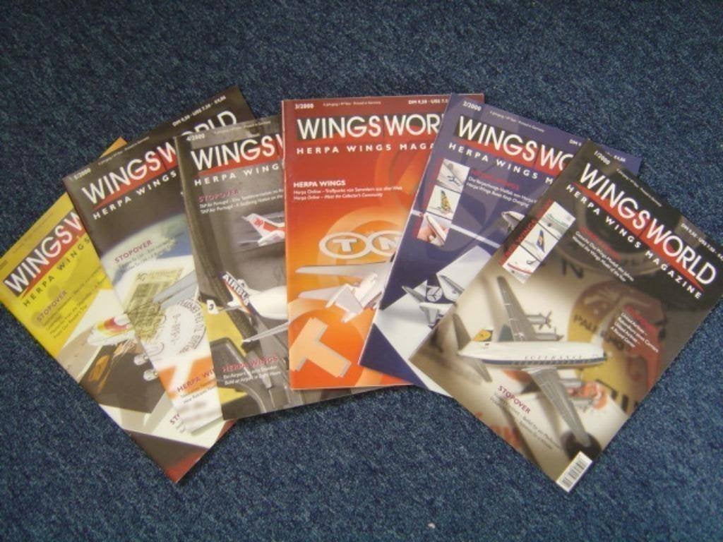 Herpa Wingsworld jaargang 2000, 6 tweetalige tijdschriften!, Ophalen of Verzenden, Zo goed als nieuw, Overige typen