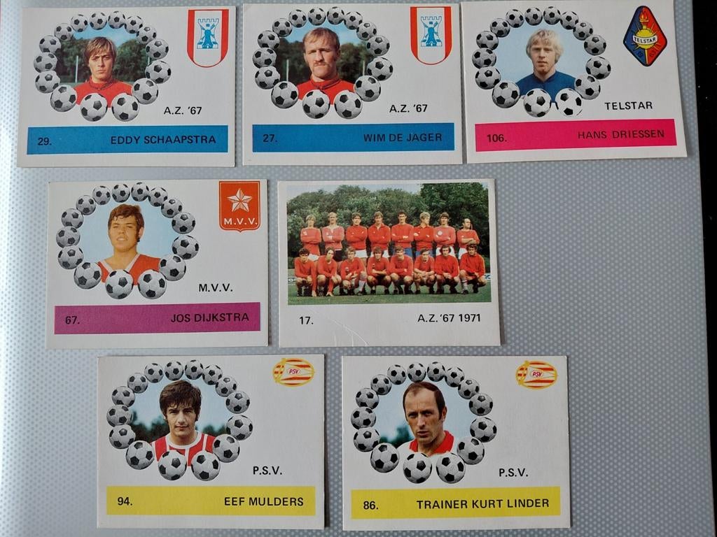 Plaatjes voetballer jaren 70, Verzamelen, Ophalen of Verzenden, Gebruikt, Buitenlandse clubs, Poster, Plaatje of Sticker