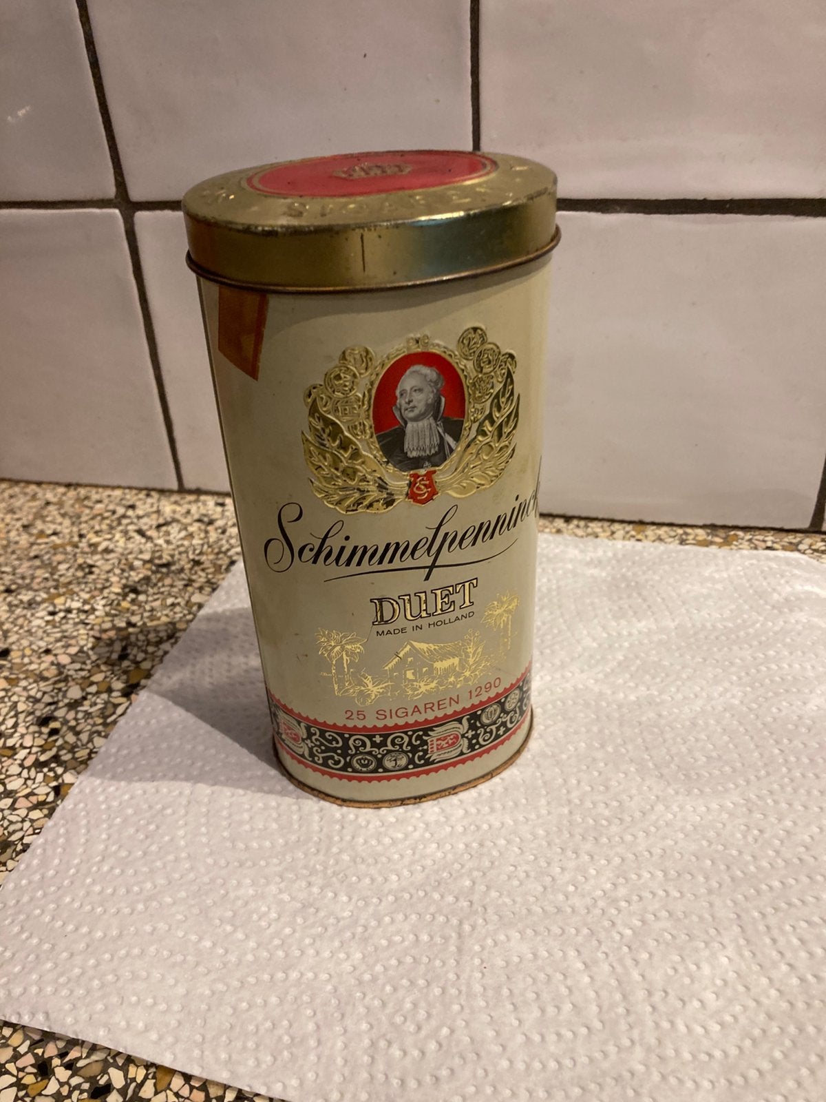 Oud blik schimmelpenninck, Verzamelen, Blikken, Ophalen of Verzenden, Zo goed als nieuw, Overige