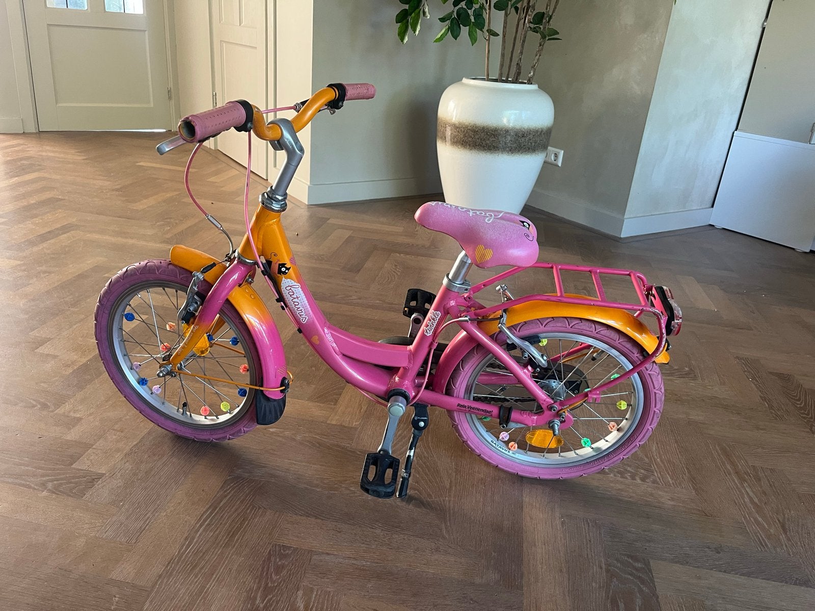Batavus kinder/meisjesfiets 16 inch, Fietsen en Brommers, Ophalen, Gebruikt, Terugtraprem, 16 tot 20 inch