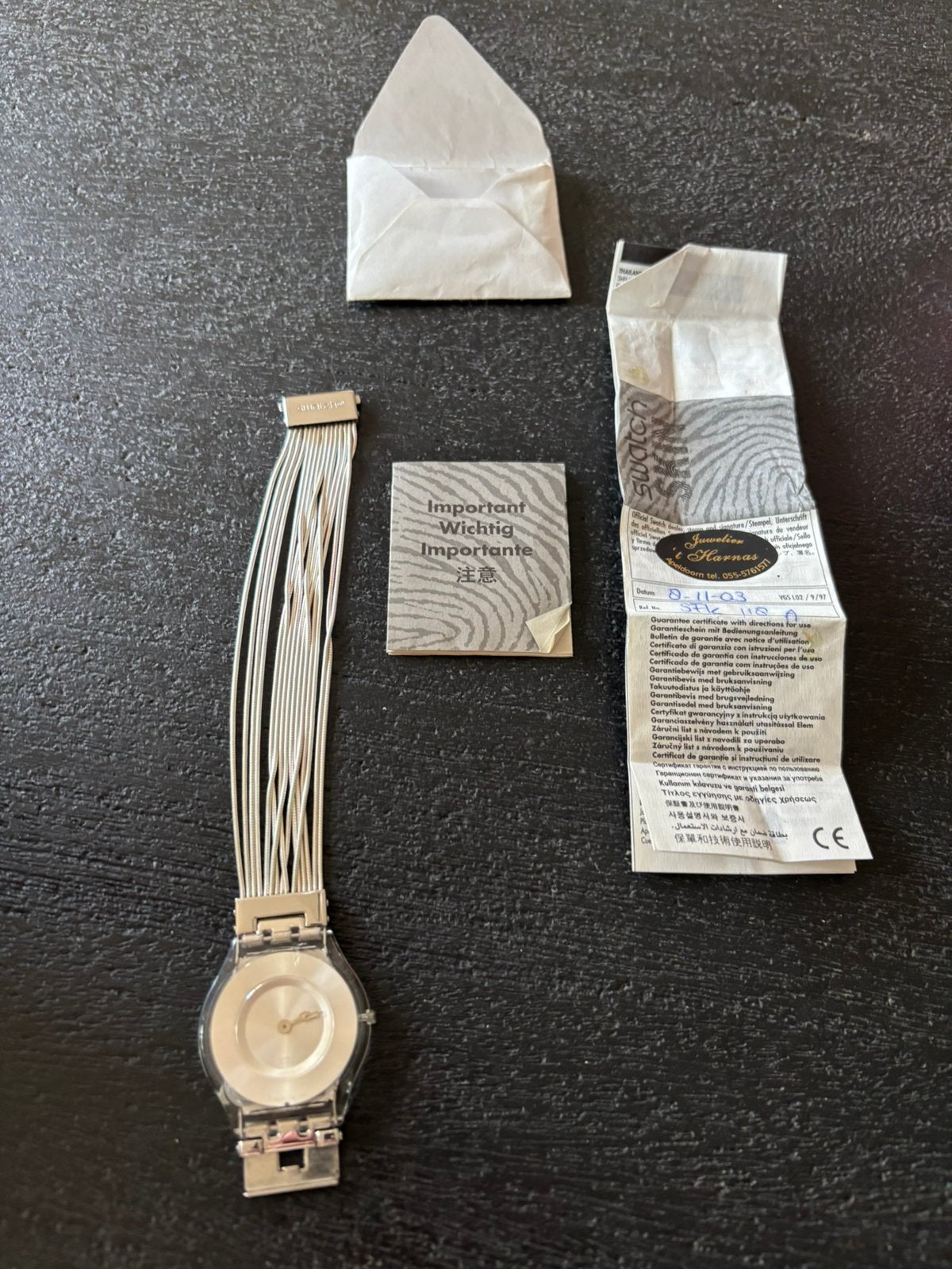 Retro Swatch Skin horloge, Overige merken, Staal, ., Zo goed als nieuw