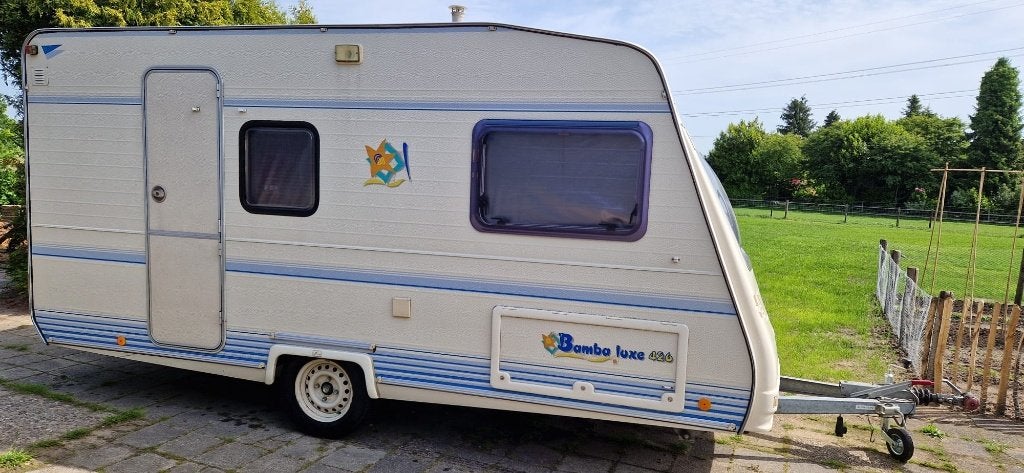 caravan caravelair bamba de luxe 426, Caravans en Kamperen, Vast bed, Treinzit, 750 - 1000 kg, Particulier