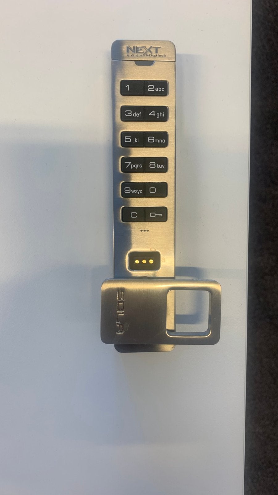 59 Next Digital Lock - Elektronisch Cijferslot, Ophalen of Verzenden, Zo goed als nieuw, Rvs, Slot