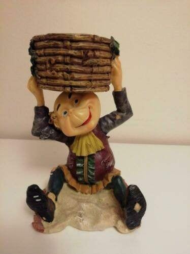 Volk van Laaf waxinelichthouder, Verzamelen, Efteling, Ophalen of Verzenden, Gebruikt, Beeldje of Poppetje