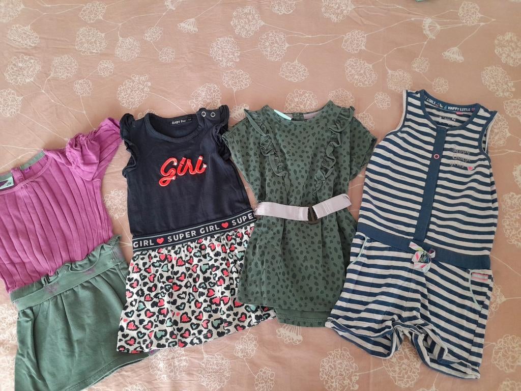Mooi zomer pakket merkkleding 80, Kinderen en Baby's, Babykleding | Maat 80, Meisje, Ophalen of Verzenden, Zo goed als nieuw, Setje