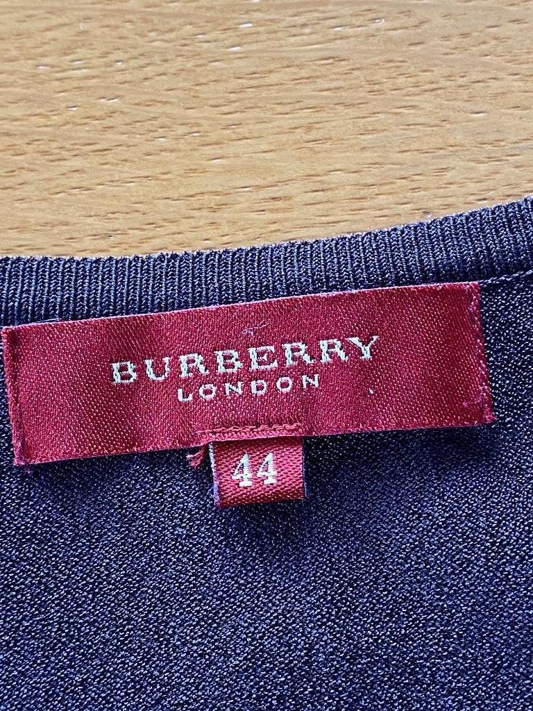 H646 Origineel Burberry: mt. 38/40=M fijn-gebreid vest bruin, Maat 38/40 (M), Bruin, Ophalen of Verzenden, Zo goed als nieuw
