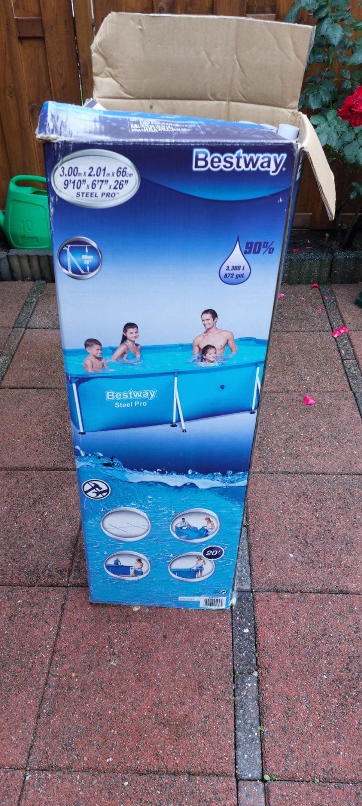 Intex Zwembad 200x300, Minder dan 80 cm, Ophalen of Verzenden, Zo goed als nieuw, Opzetzwembad