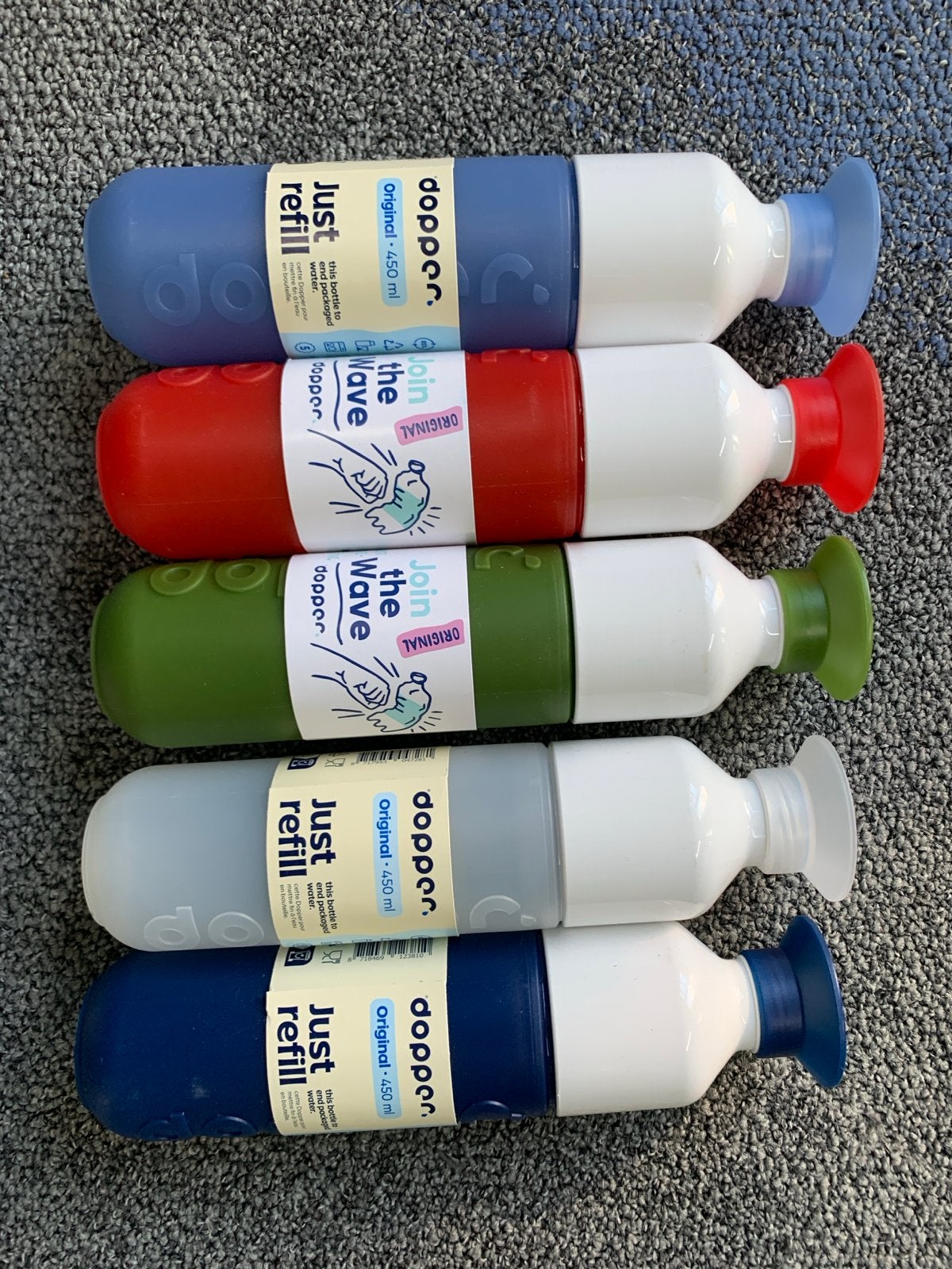 Dopperset Original drinkflessen - Diverse kleuren (450 ml), Dopper, Dopper, Verzenden, Kunststof