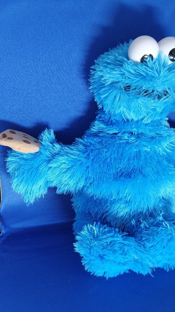 Koekiemonster, Sesamstraat knuffel, Fisher Price. 40 cm. T2, Tweedehands verkoop, Tweedehands verkoop, Gebruikt, Overige typen