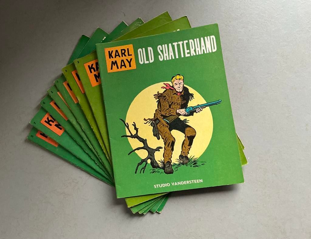 Karl May - Old Shatterhand stripboeken (complete serie), Complete serie of reeks, Ophalen of Verzenden, Gelezen