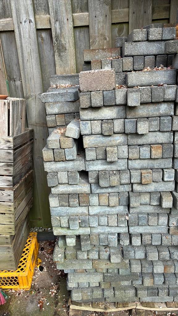 Stenen +- 11 m2. Gratis, Tuin en Terras, Tegels en Klinkers, Ophalen, Gebruikt, Klinkers, 10 m² of meer