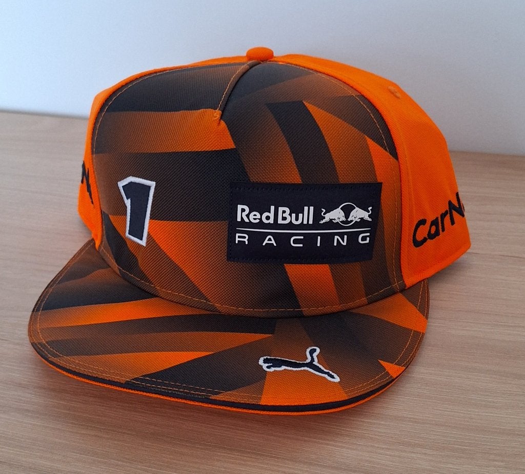 Max Verstappen Red Bull cap oranje nr 1, Verzamelen, Automerken, Motoren en Formule 1, Ophalen of Verzenden, Nieuw, Formule 1