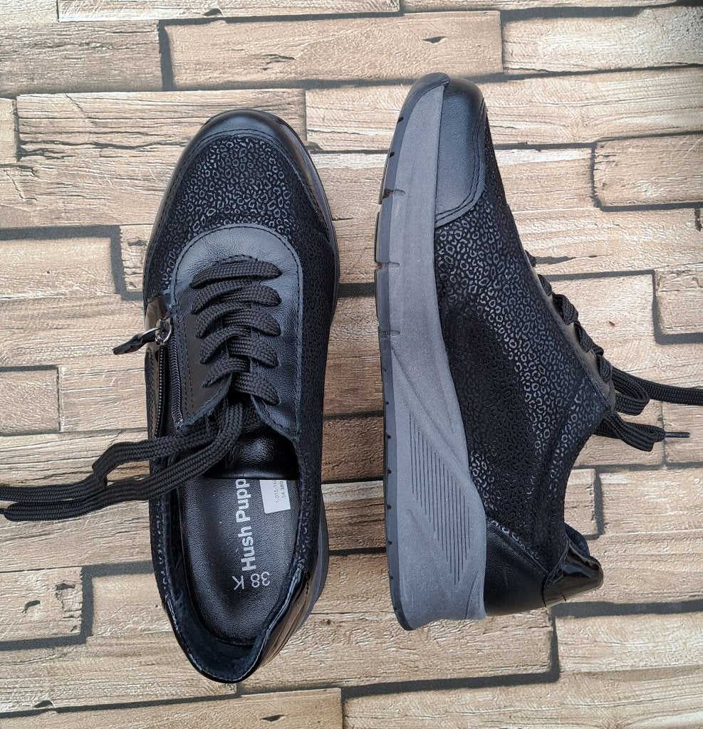HUSH PUPPIES - zwarte sportieve sneakers, maat 38 K, Verzenden, Zwart, X, Hush Puppies