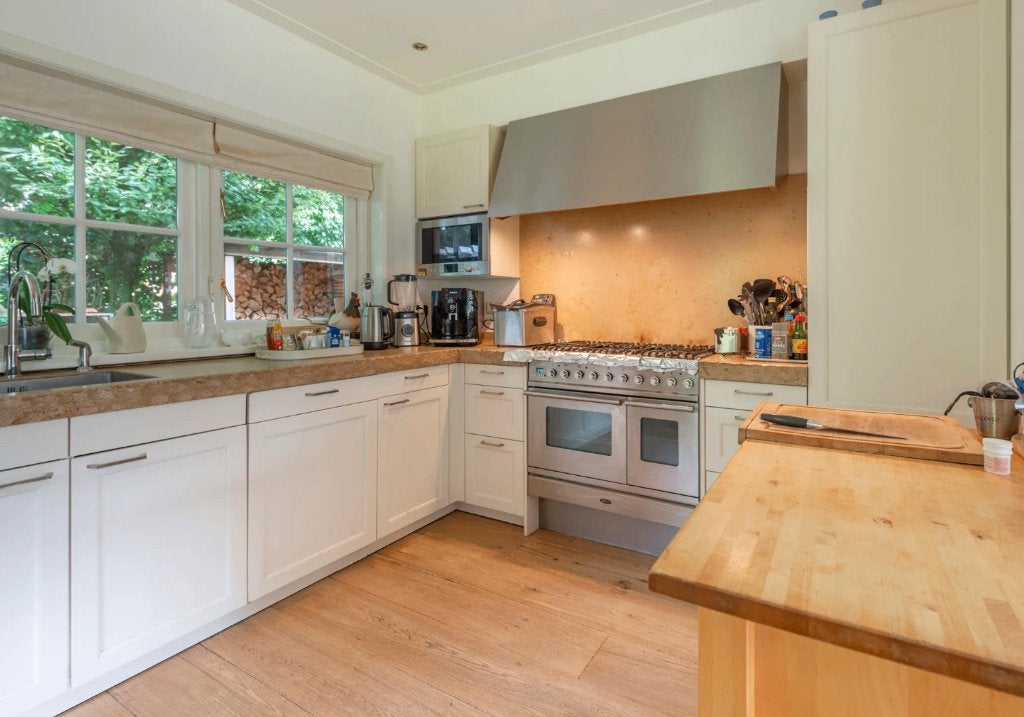 Complete landelijke hoekkeuken incl. Boretti fornuis, Huis en Inrichting, Keuken | Complete keukens, Ophalen, Gebruikt, Hoekkeuken