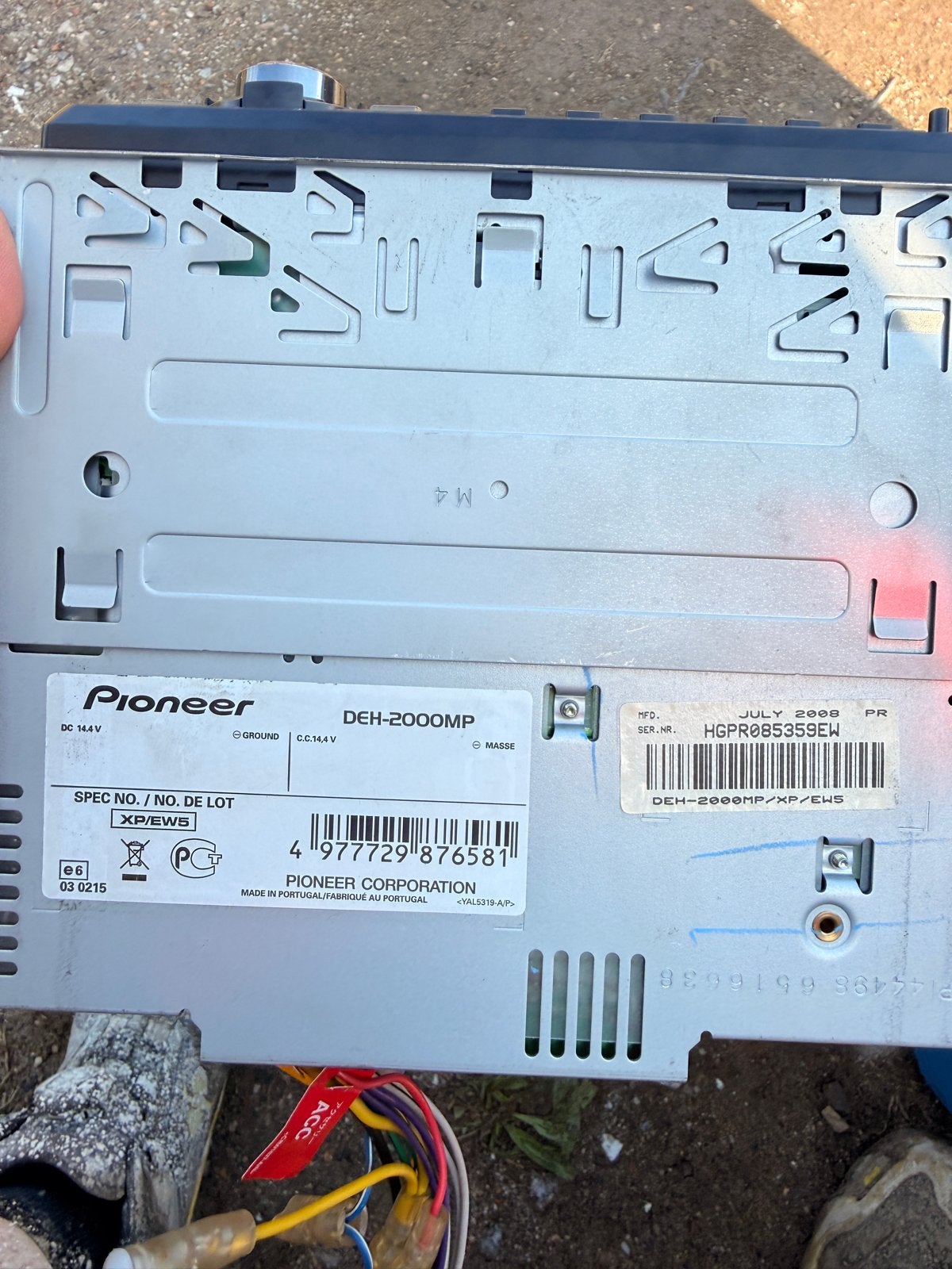 Pioneer DEH-2000MP Autoradio - Goede Staat, Ophalen of Verzenden, Gebruikt