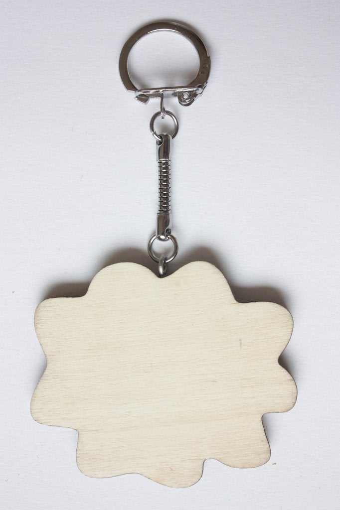 Sleutelhanger hout triplex wolk 6,5 x 5,5 cm, dikte 3 mm, ., Overige thema's, Nieuw, .