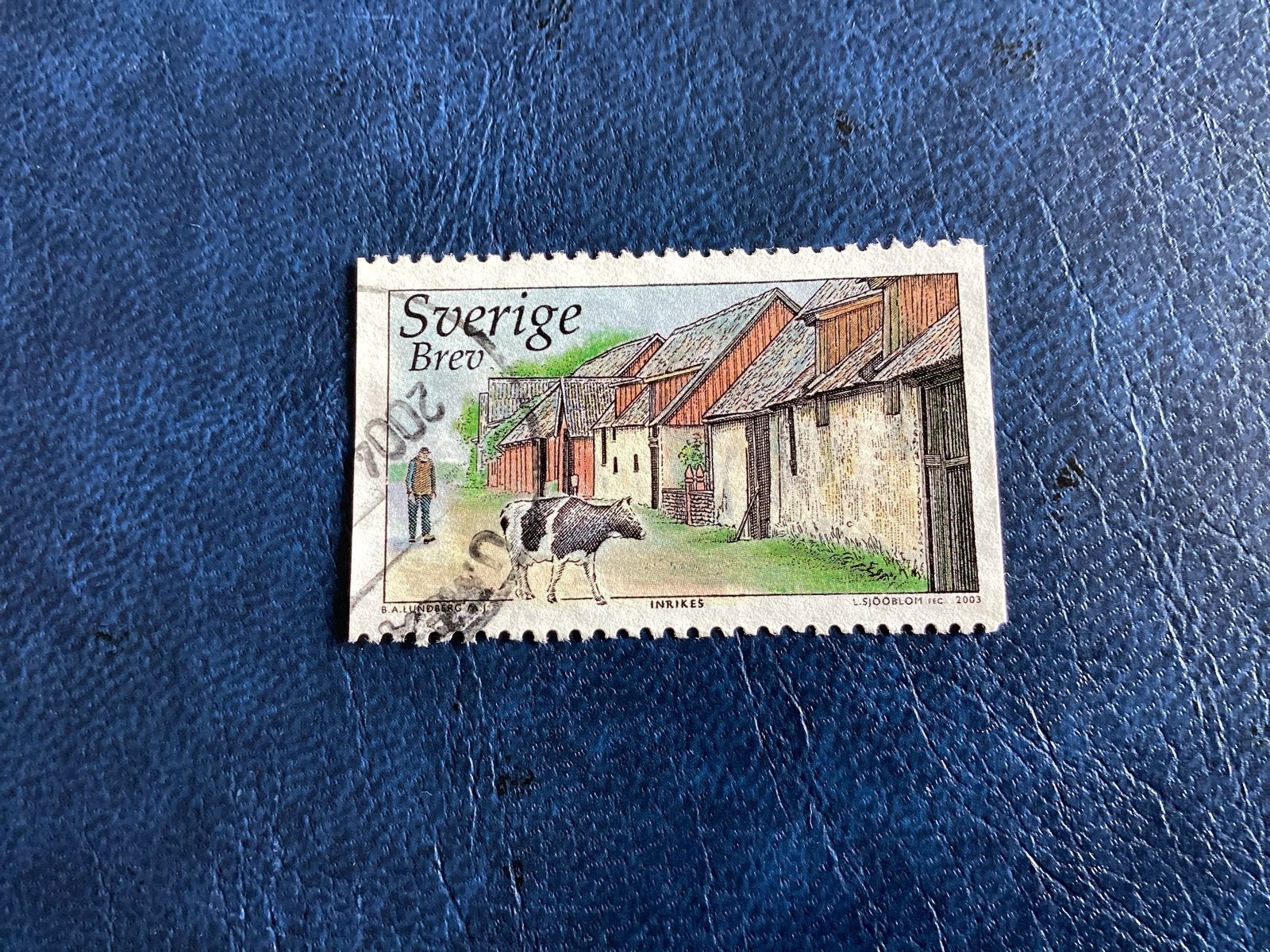 Zweden  2003- Mi.2348-Boerderij met Koe, Verzenden, Zweden, Gestempeld