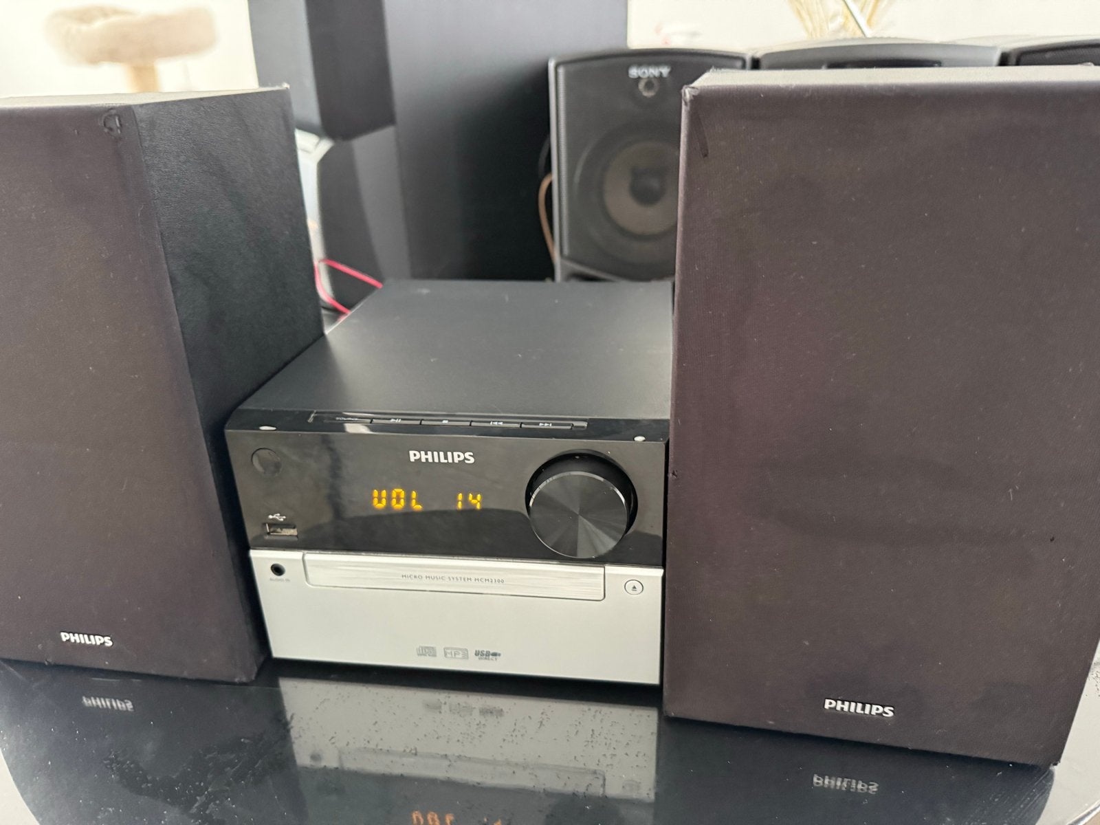 Philips Micro Muziek Systeem MCM2300 met CD/USB/Radio, Philips, Gebruikt, Ophalen of Verzenden, Microset