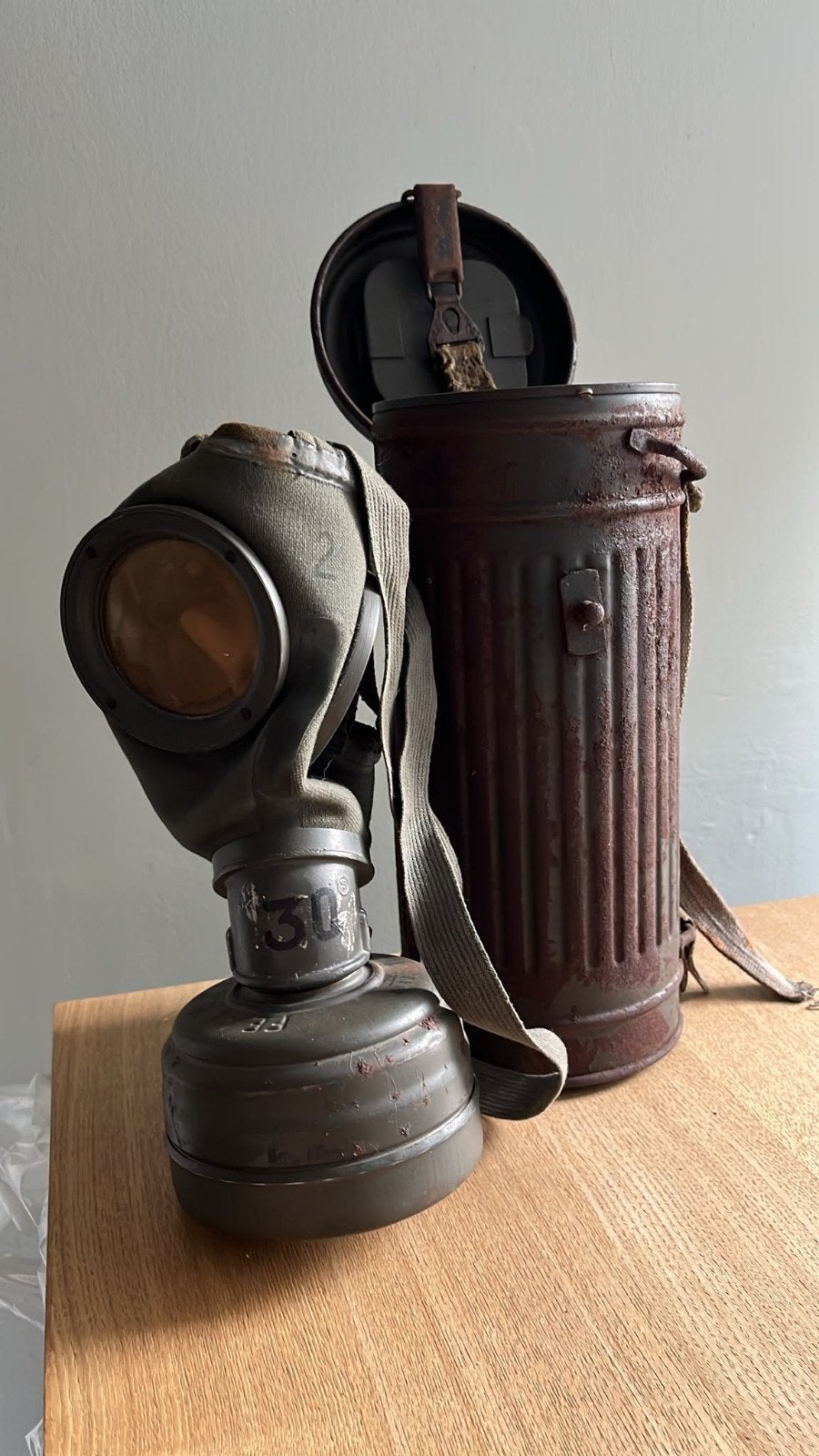 Luftwaffe, gasmasker, op naam en eenheid, Wehrmacht, Ophalen of Verzenden
