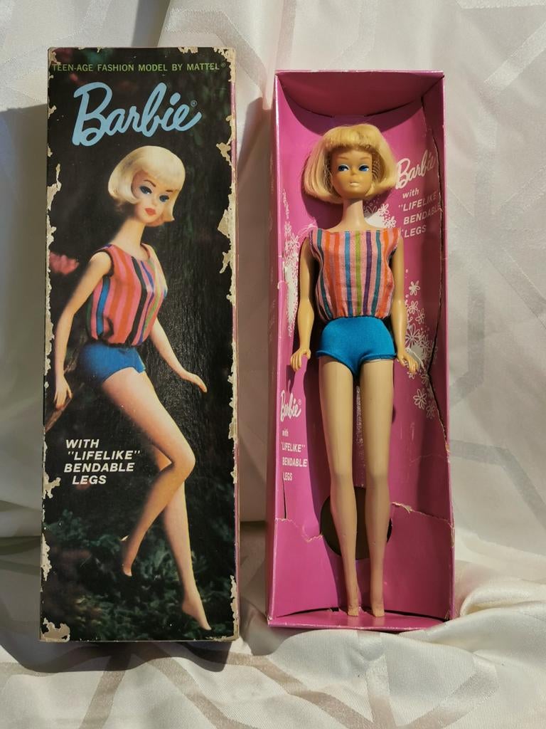 Vintage Barbie American Girl Pop 1958 - Zeldzaam!, Ophalen of Verzenden, Gebruikt