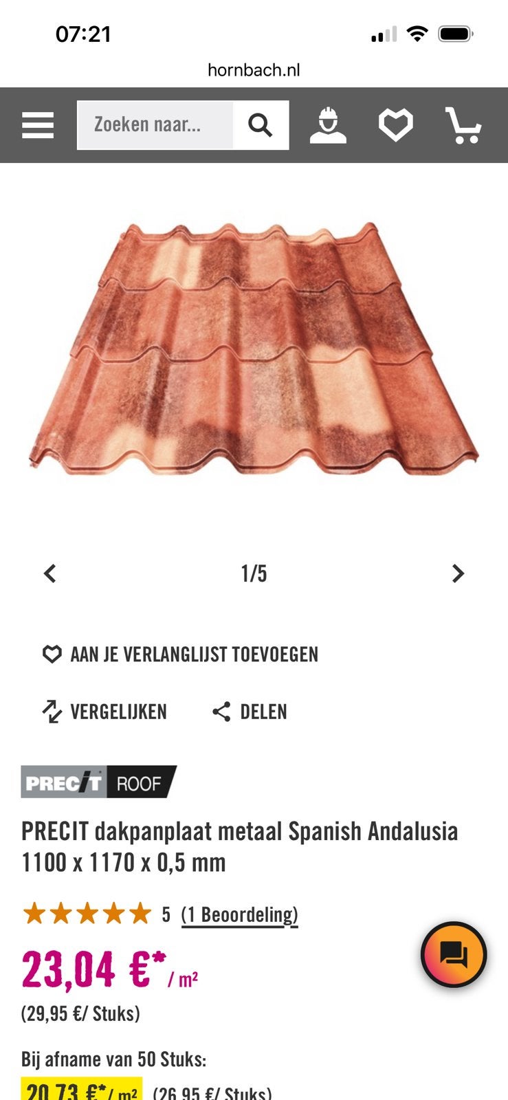 Ijzere dakplaten, Doe-het-zelf en Verbouw, Dakpannen en Dakbedekking, Zo goed als nieuw, 15 m² of meer, Metaal, Ophalen