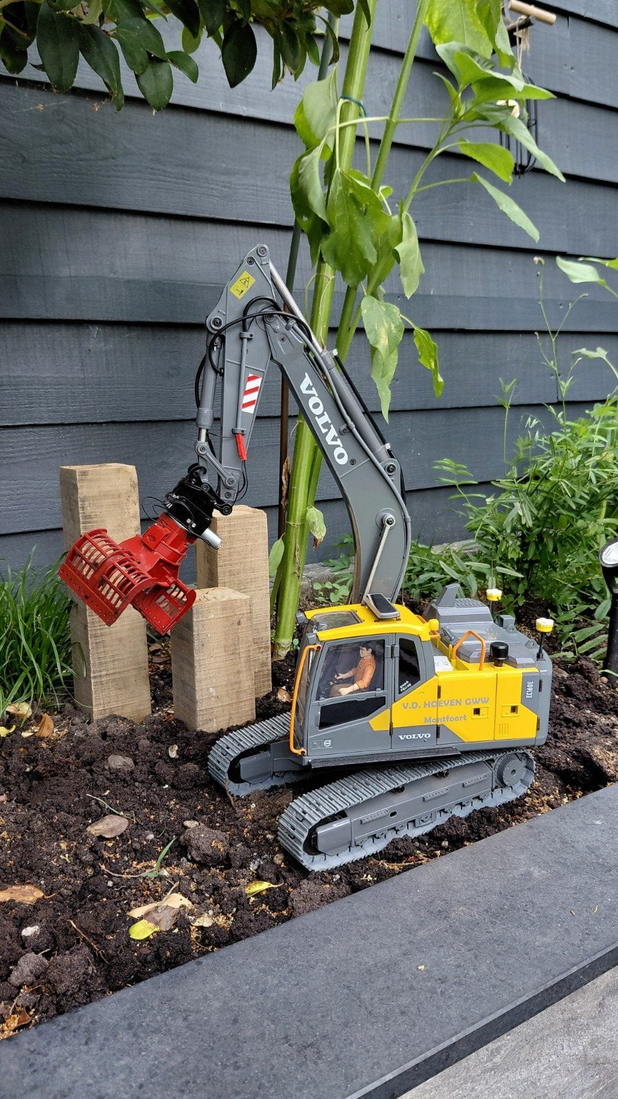 double e volvo ec160  met paladin pl18  tamiya wedico, Ophalen