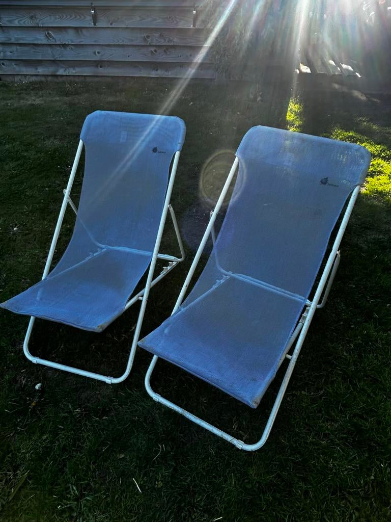 Lafuma verstelbare ligstoelen, strandstoelen, Tuin en Terras, Ophalen, Gebruikt, Metaal, Inklapbaar