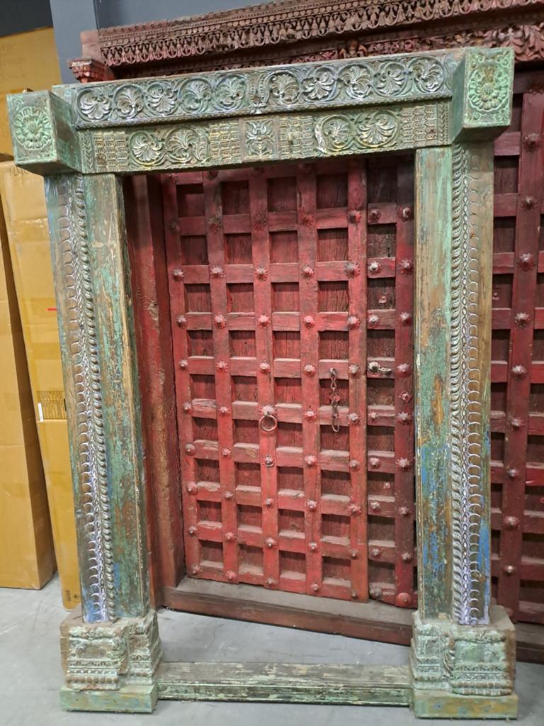 Antieke Indonesische Poort - Zacht Groen - PTMD, Ophalen of Verzenden