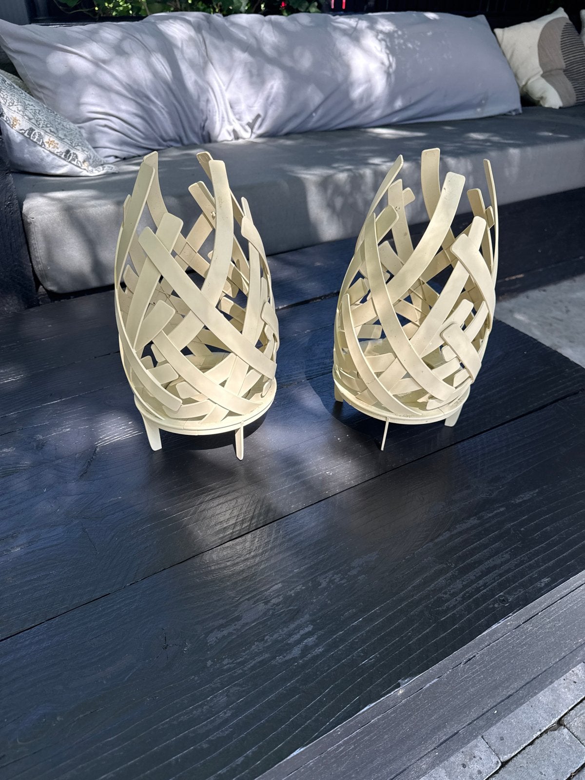 Set van 2 ikea decoratieve windlichten/lantaarns, Ophalen, Overige materialen, Windlicht, Gebruikt
