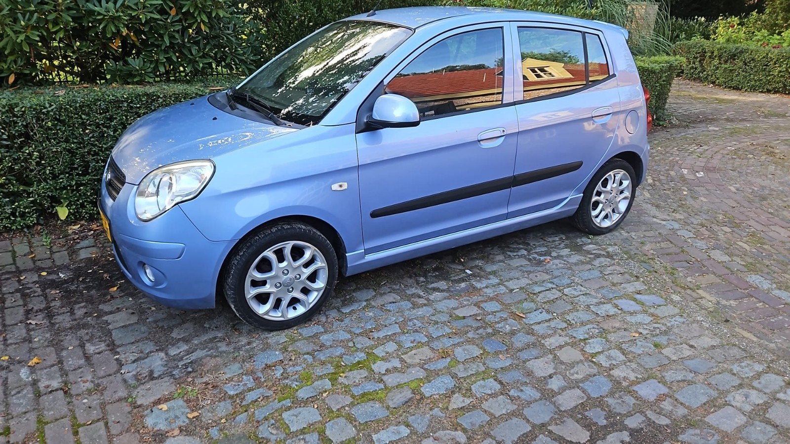 Kia Picanto 1.0 2010 Blauw, Stof, 4 cilinders, Origineel Nederlands, Handgeschakeld