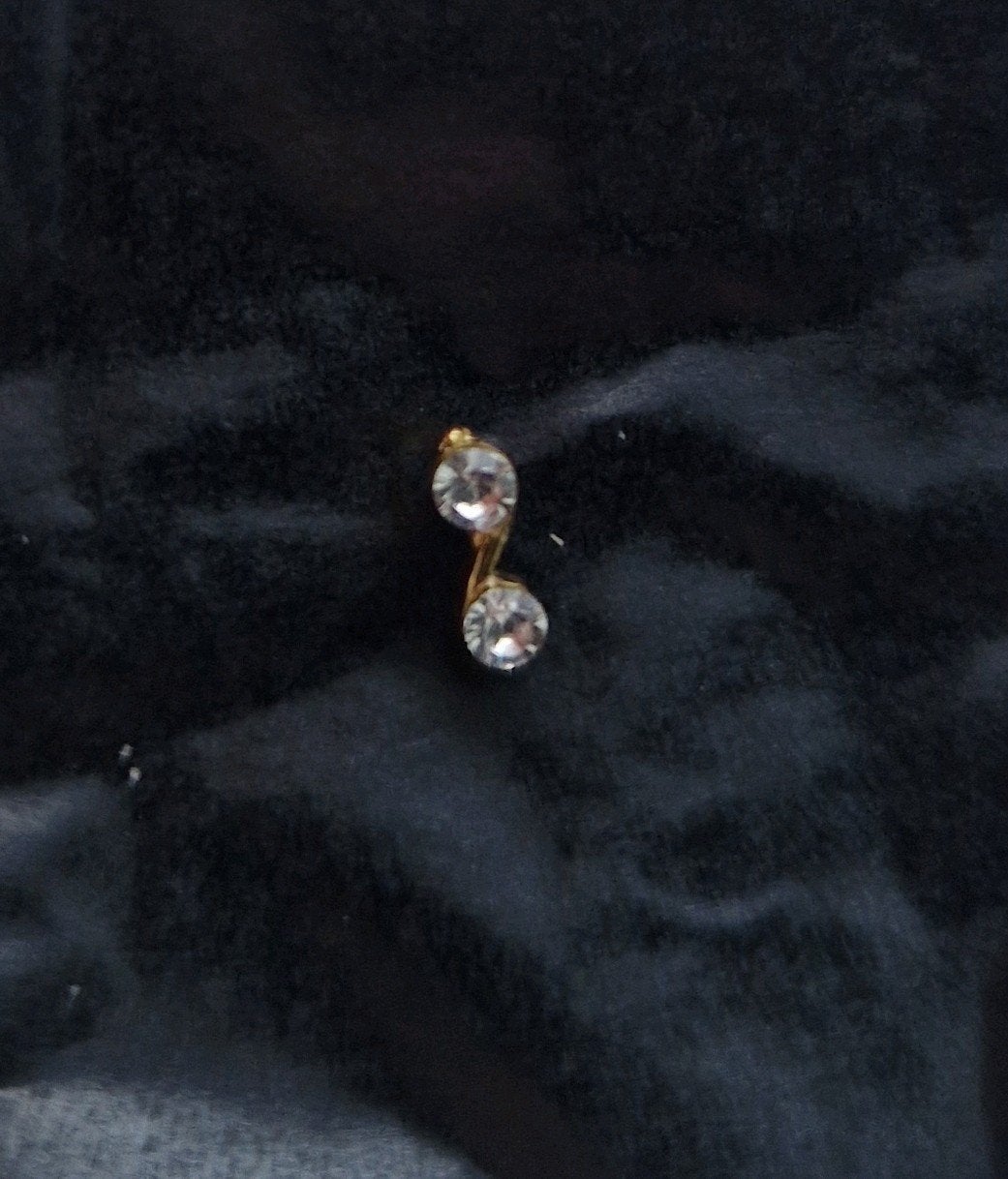 Neuspiercing met strass nieuw, Staal, Nieuw, Ophalen of Verzenden, Neuspiercing