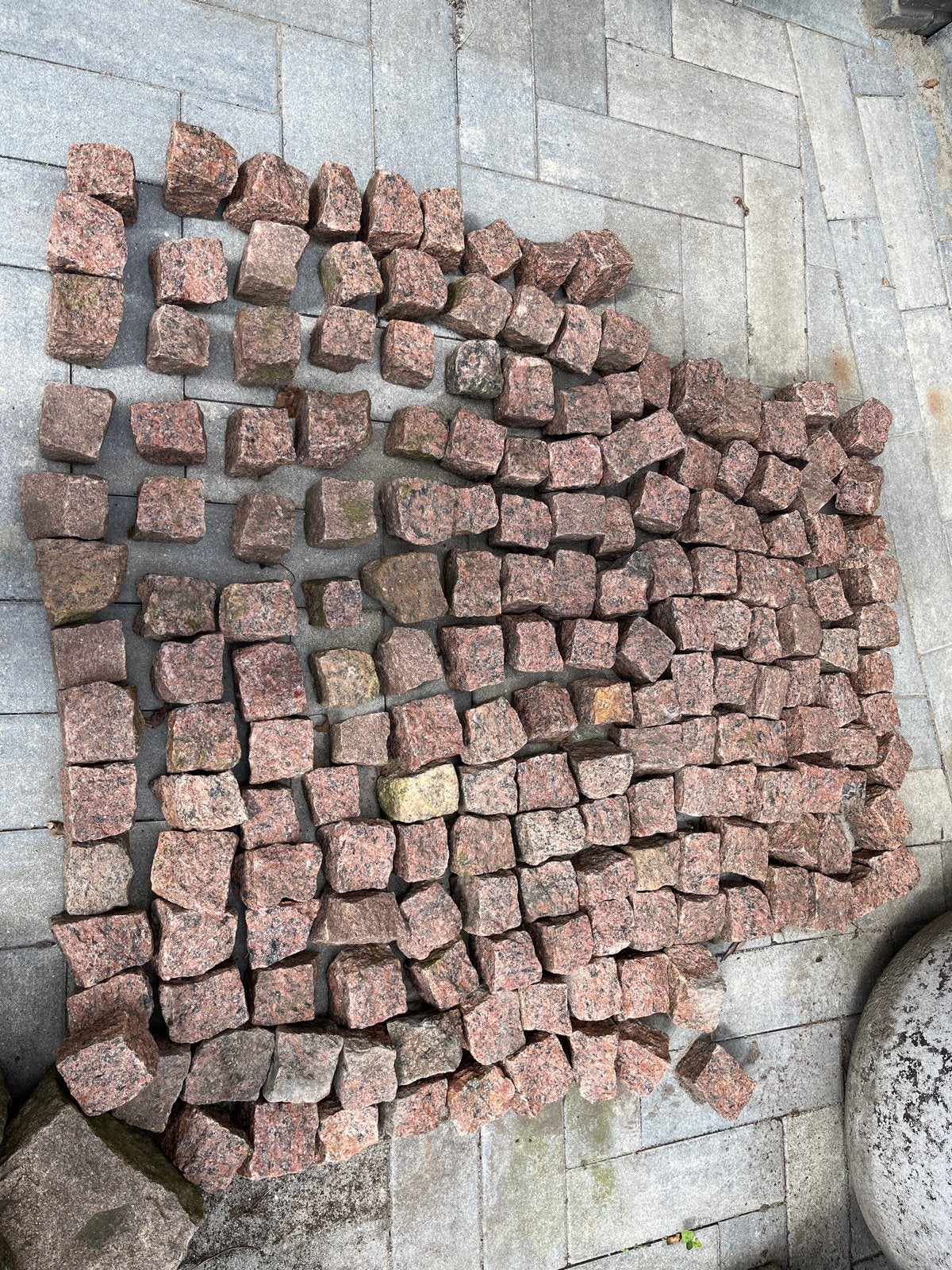 Roze granieten steentjes- Gebruikt, Tuin en Terras, Grind, Keien en Split, Ophalen, Gebruikt, Graniet, Overige typen