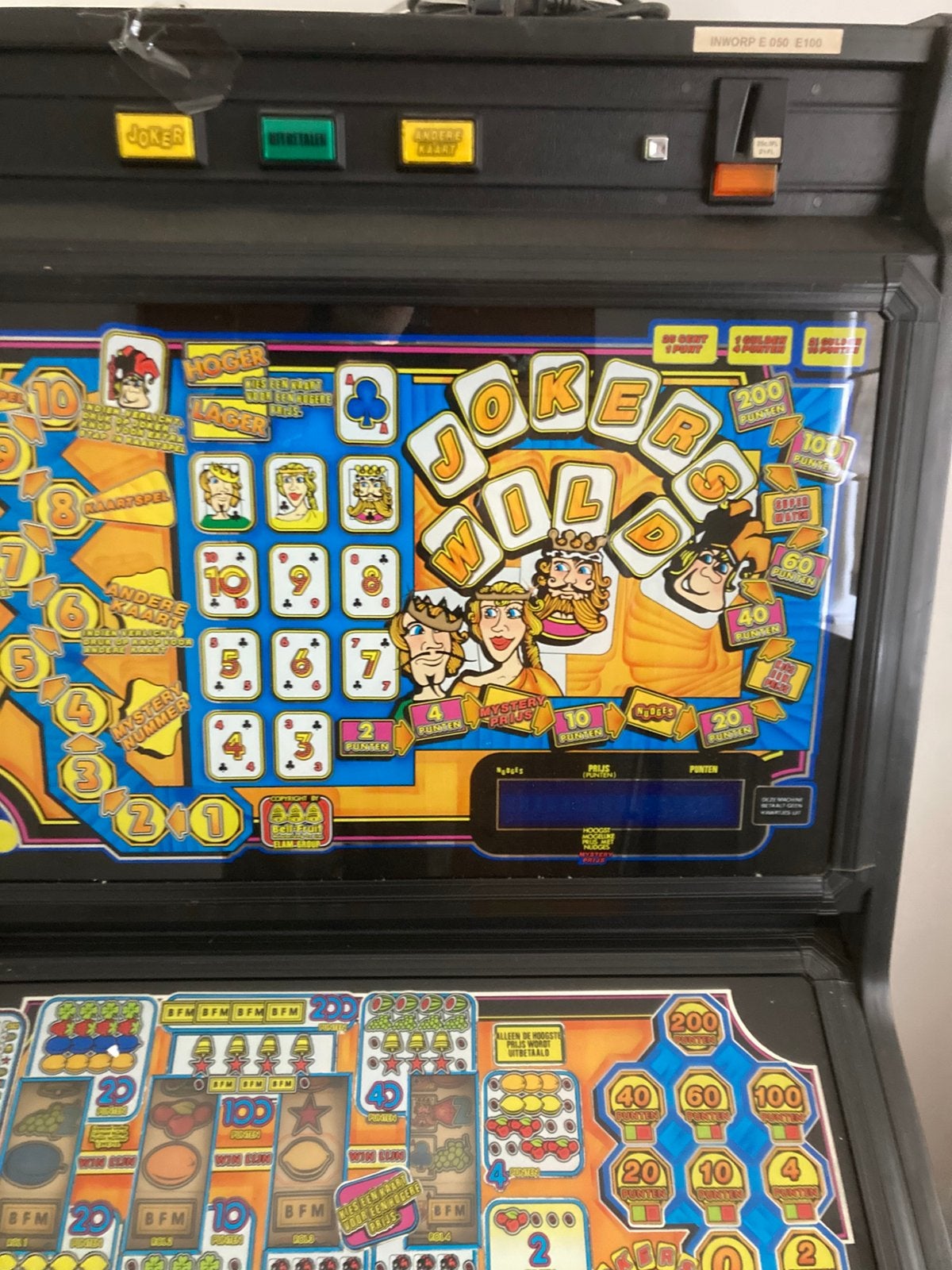Jokers wild gokkast compleet met sleutels etc, Euro, Ophalen, Gebruikt, Met sleutels