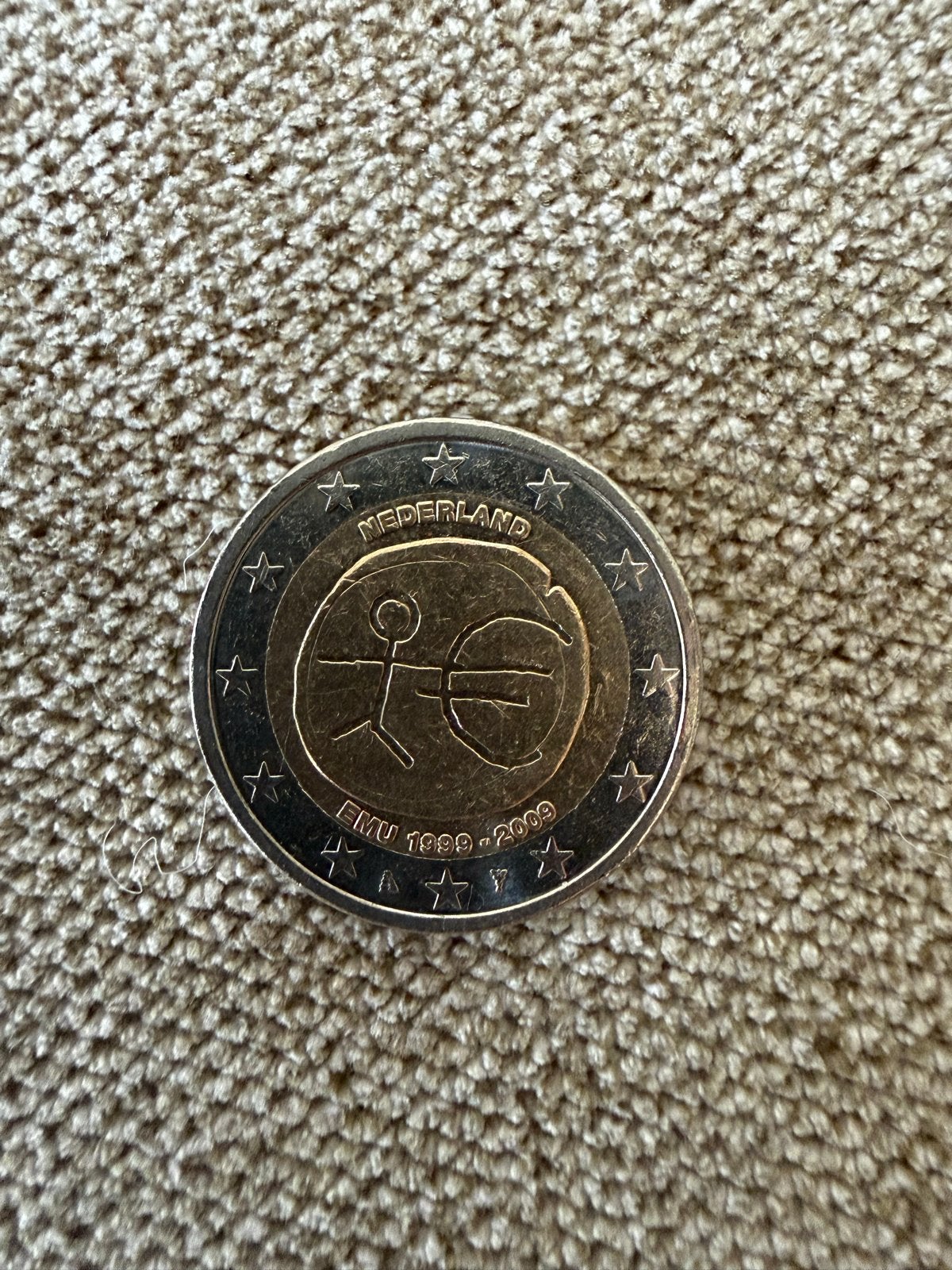 2 Euro Herdenkingsmunt Nederland EMU 1999-2009, Postzegels en Munten, Munten | Europa | Euromunten, Ophalen of Verzenden, 2 euro