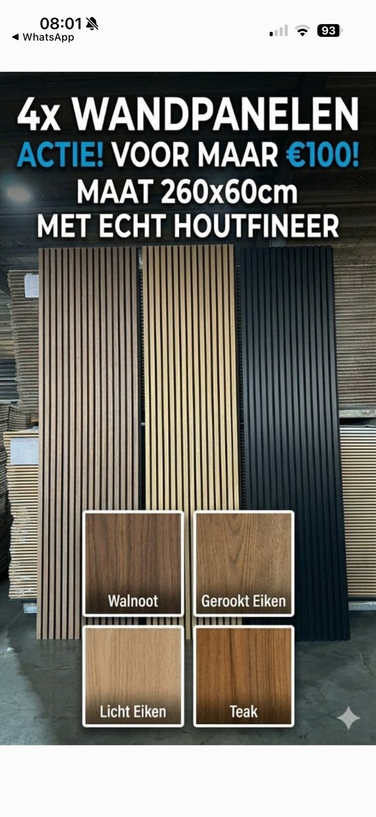 Akoestische wandpanelen cinewall 260x60, Ophalen of Verzenden