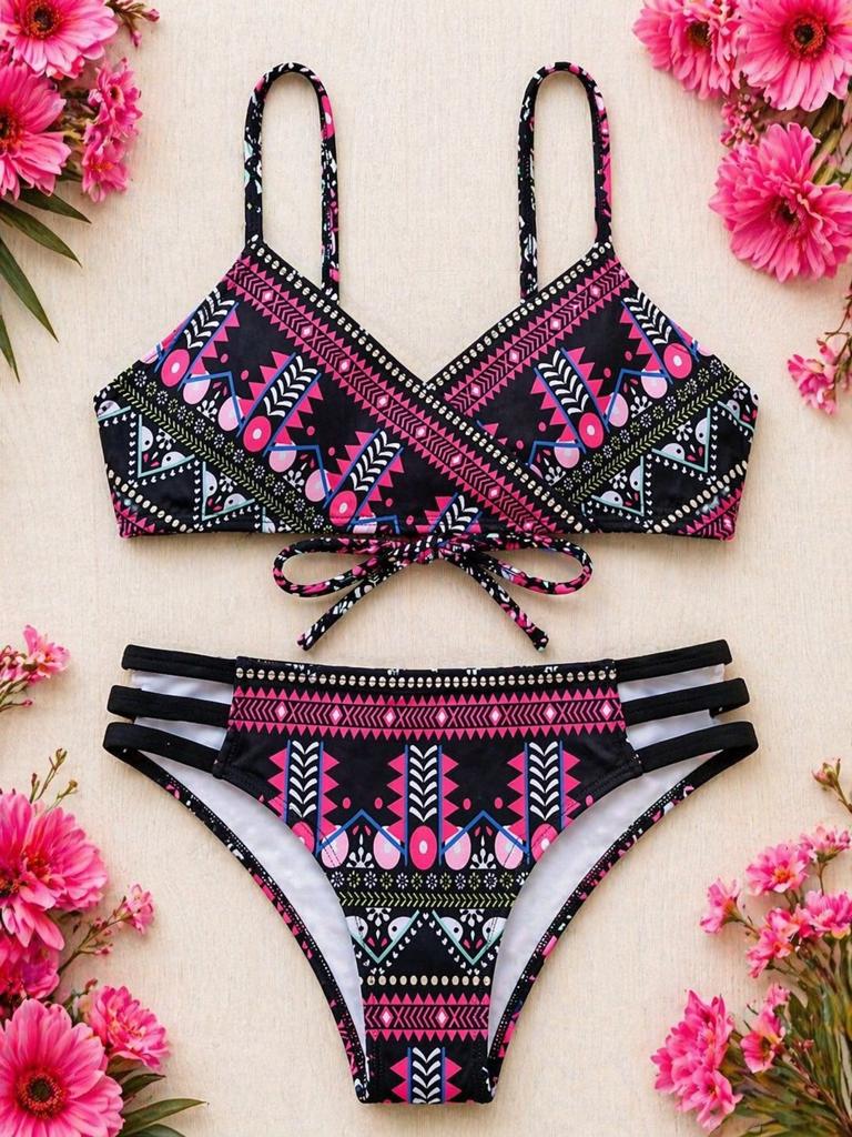 Neon roze Aztec boho bikini badpak maat s, Onbekend, Nieuw, Ophalen of Verzenden, Onbekend