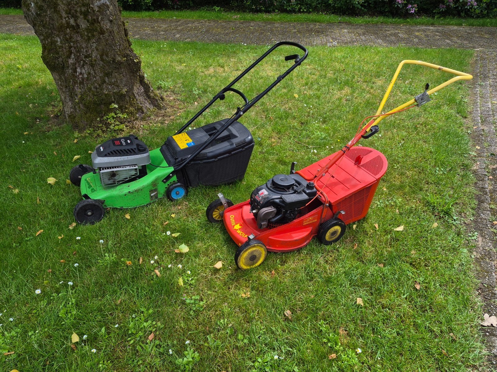 2 Grasmaaiers op benzine Wolf / Briggs and Stratton, Ophalen, Gebruikt