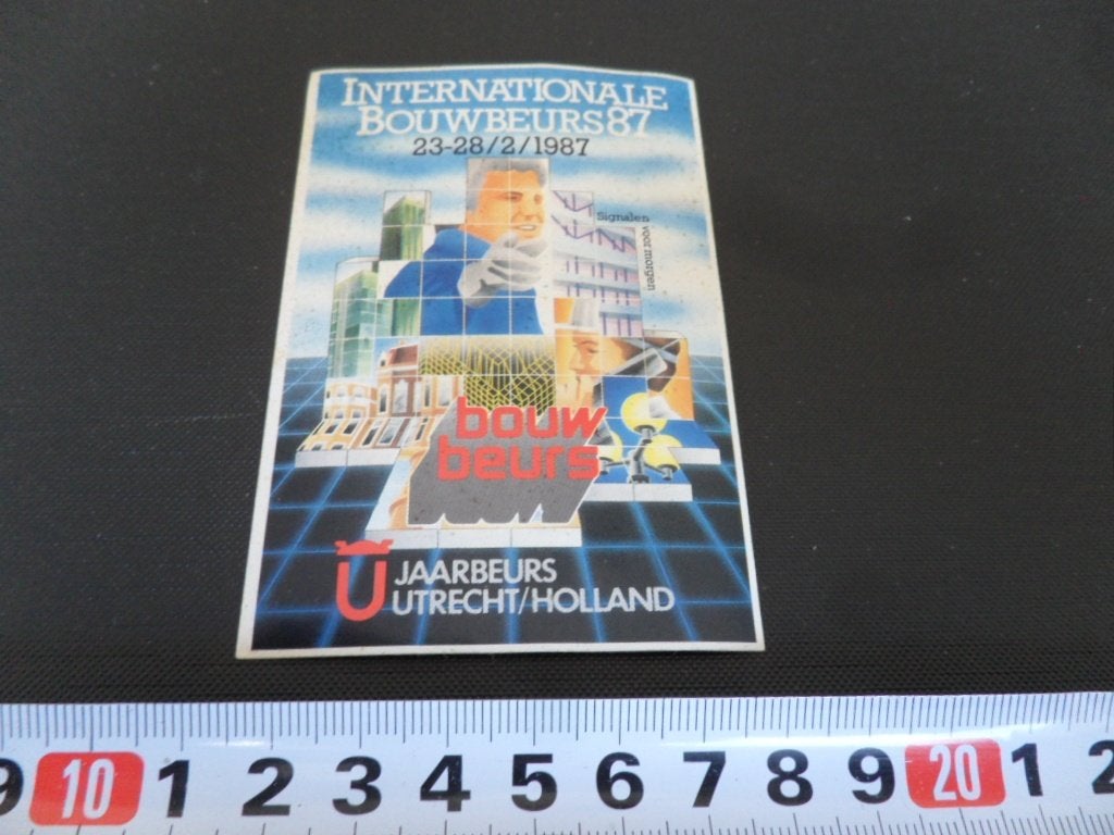 sticker Utrecht Jaarbeurs 1987 Inter. Bouwbeurs 87, Ophalen, Zo goed als nieuw
