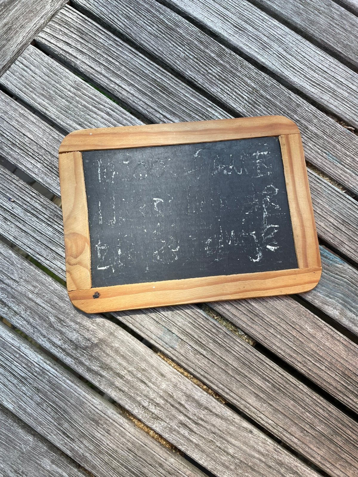 Brocante schoolbordje, Huis en Inrichting, Woonaccessoires | Memoborden, Ophalen of Verzenden, Zo goed als nieuw, Overige typen