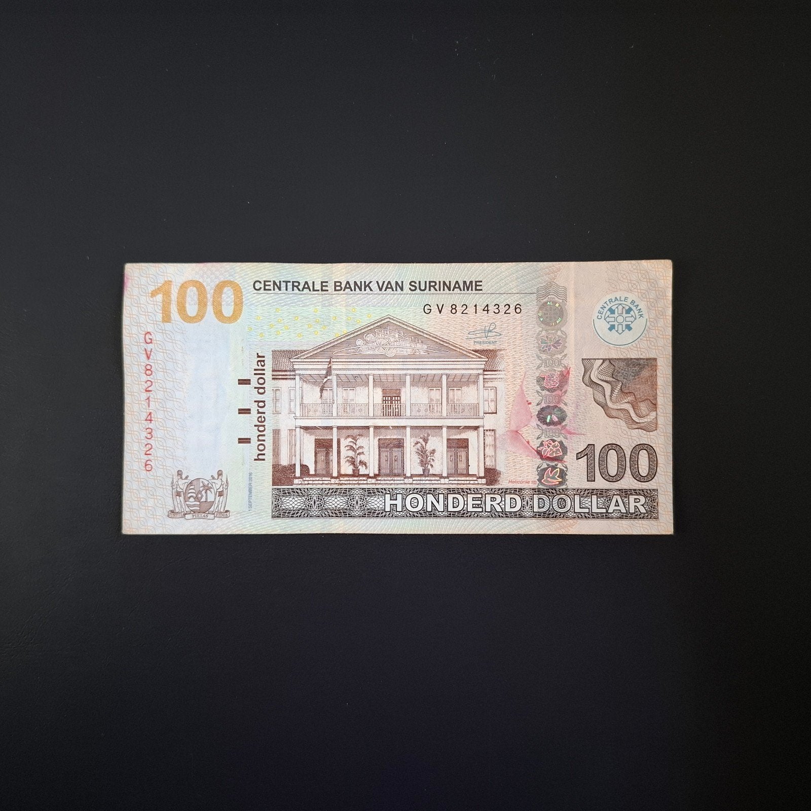 100 dollar Suriname #039, Verzenden, Zuid-Amerika, Los biljet