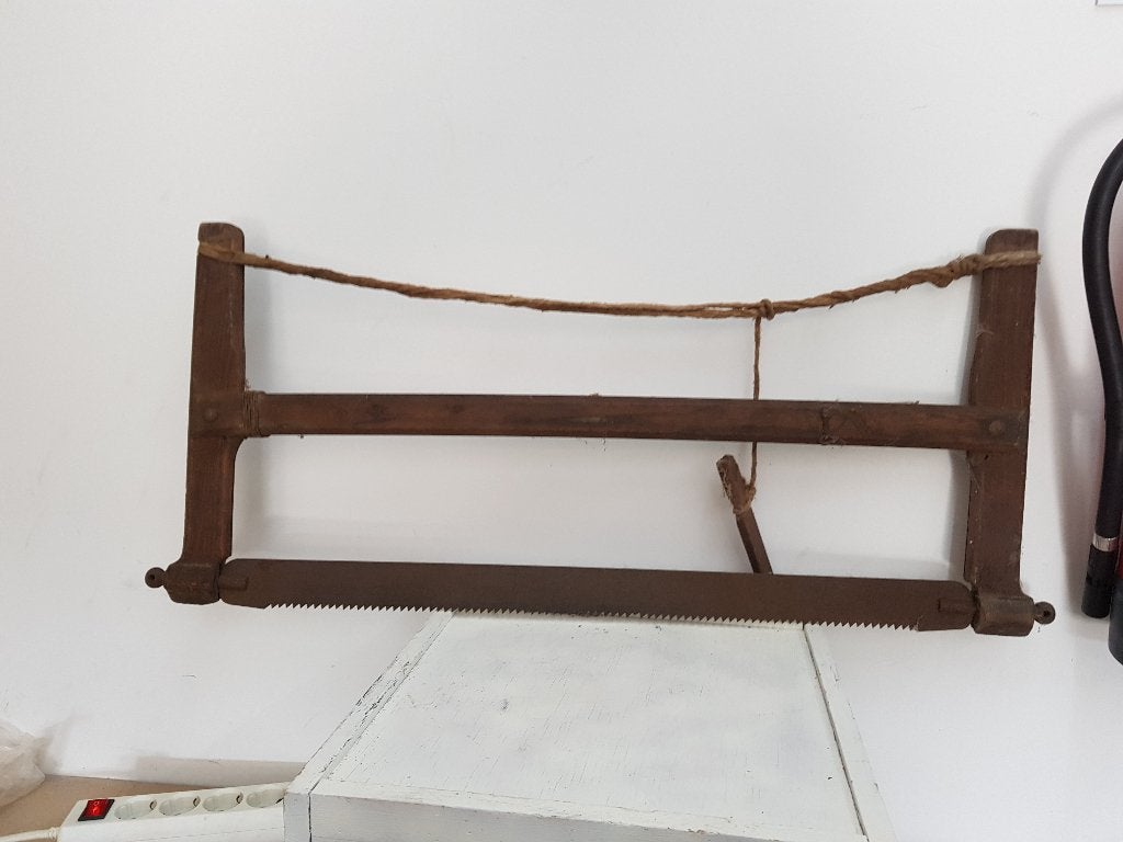 antieke vintage grote spanzaag, Ophalen of Verzenden