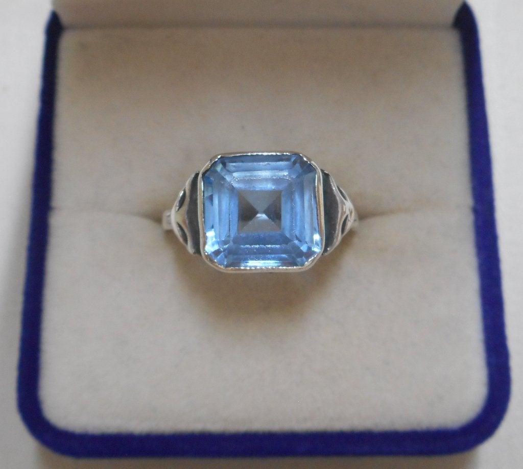 Zilveren Art Deco ring maat 18.5 nr.1194, Verzenden, Zilver, Ring