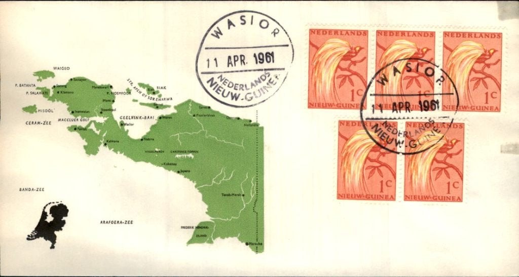 Nieuw Guinea - Stempel Wasior - 1961, Postzegels en Munten, Brieven en Enveloppen | Nederland, Verzenden, Envelop