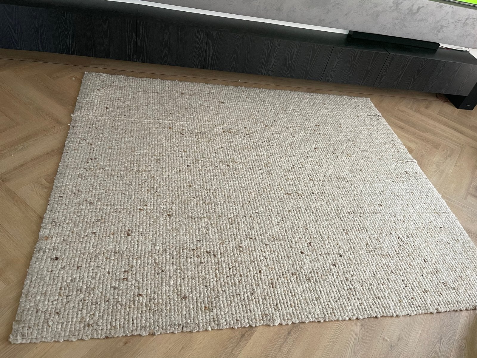 Tapijt Crèmekleurig, Ophalen, Zo goed als nieuw, 200 cm of meer, Crème