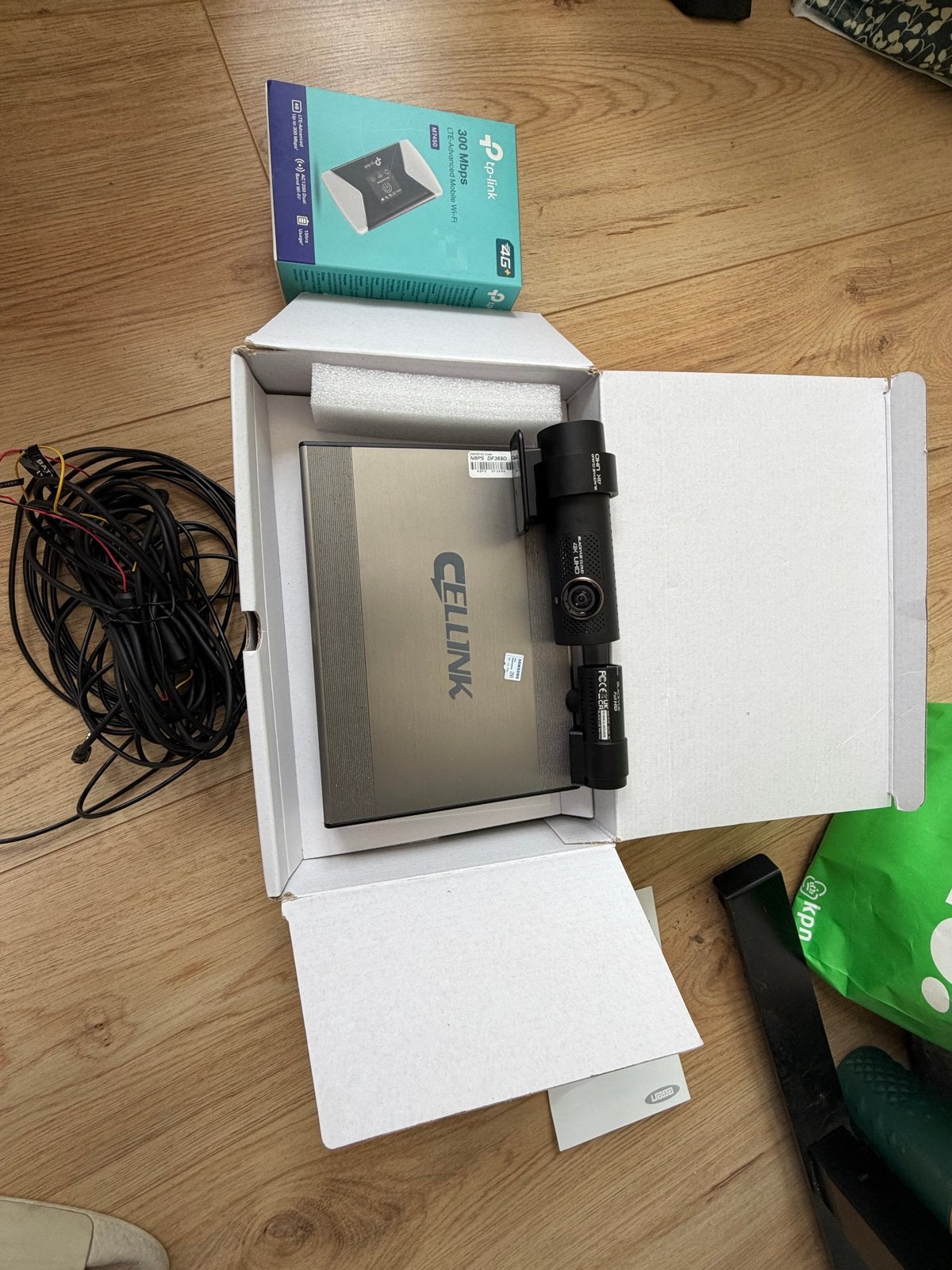 BlackVue DR900X-2CH 4K Dashcam + Cellink Neo8+ + WiFi-router, Ophalen, Nieuw