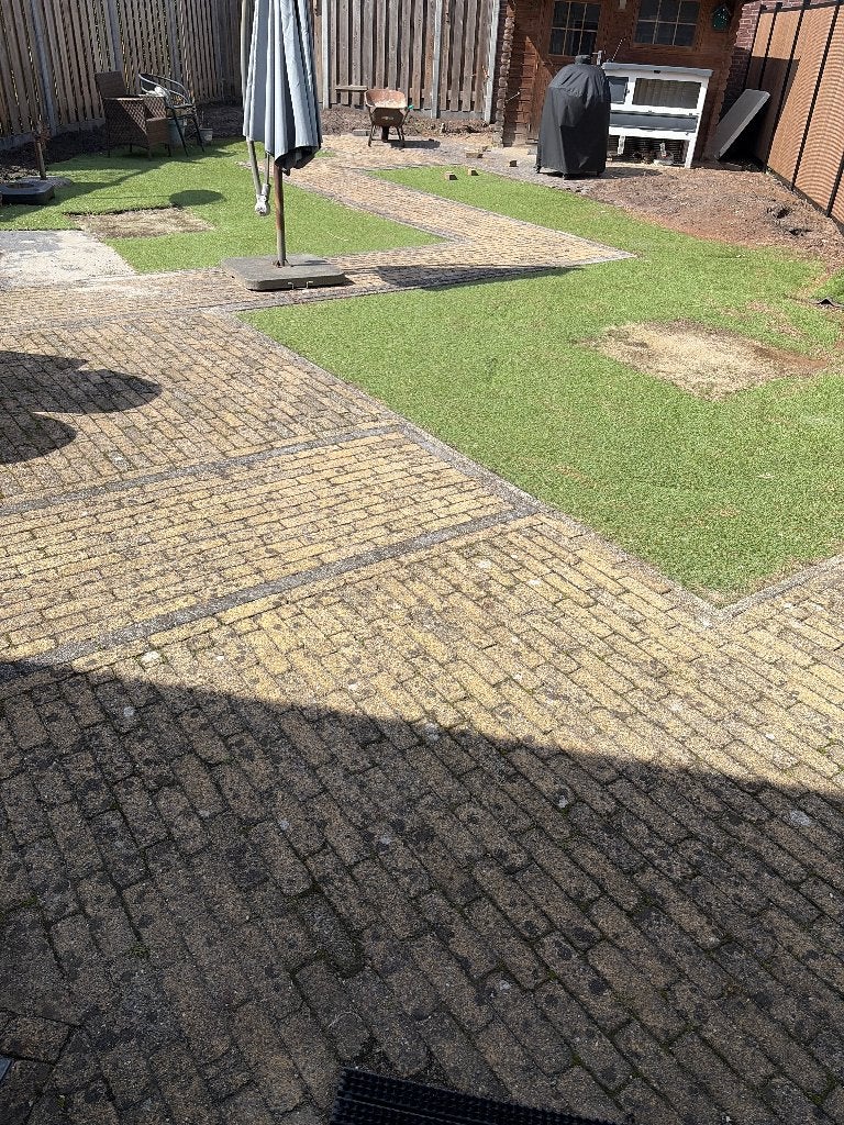 Klinkers tuinbestrating, Tuin en Terras, Ophalen, Gebruikt, Klinkers, 10 m² of meer