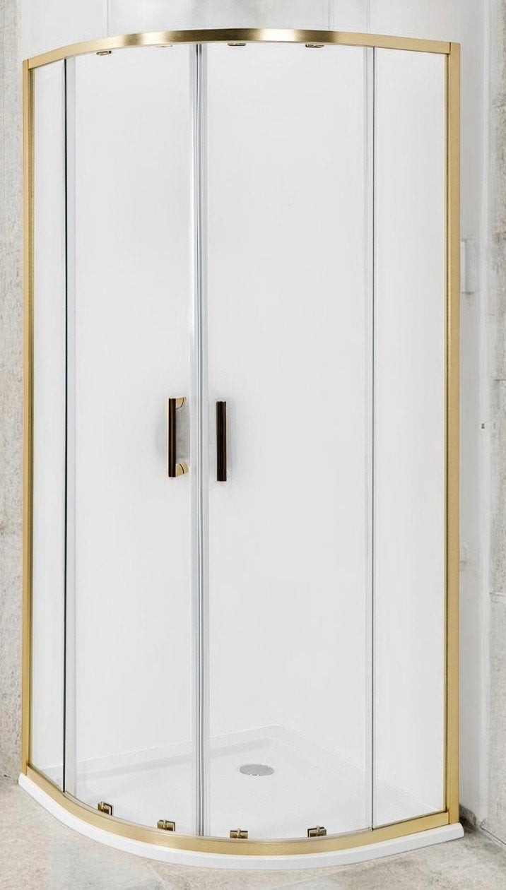 Douchecabine JUKATAN 80x80x185 cm Goud, Ophalen, Nieuw, Glas, Douche