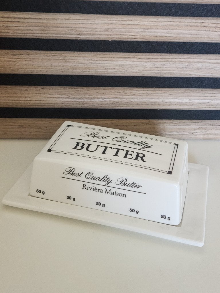Rivera Maison - botervloot - Best quality butter, Ophalen, Overige merken, Zo goed als nieuw, Porselein