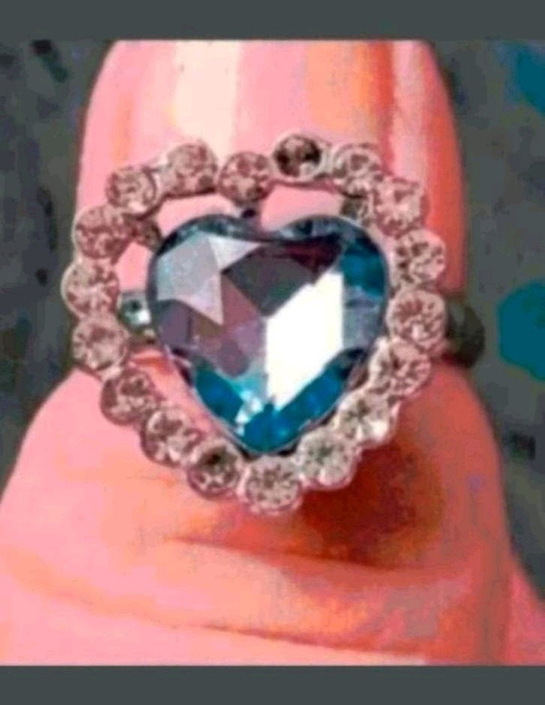 Ring hart paarse steen maat 18, Sieraden, Tassen en Uiterlijk, Ringen, Verzenden, Nieuw, Zilver