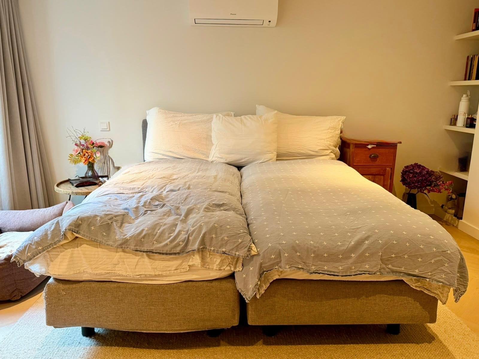 Boxspring Auping - zonder matrassen - gratis, Ophalen, Gebruikt, Tweepersoons, 160 cm